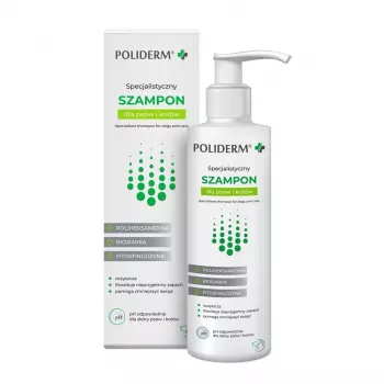Šampūnas nuo pleiskanų JM Sante Poliderm šunims ir katėms 250 ml, valomoji formulė