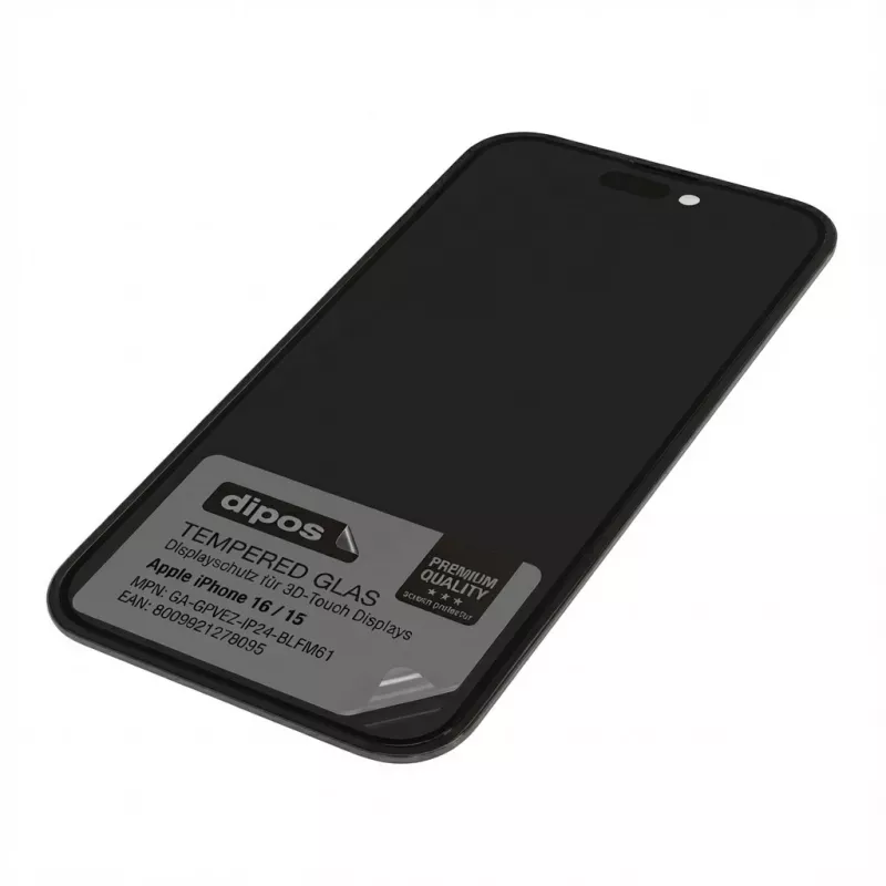 GUAN privatumo grūdinto stiklo ekrano apsauga, skirta Apple iPhone 16/15