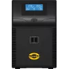 ORVALDI ID2K0CH linijinė interaktyvi UPS 2 kVA / 1200 W, 24 V, 9 Ah akumuliatoriai, LCD, USB, kompaktiška juoda