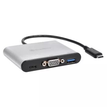 Išorinis vaizdo adapteris SidabrinėSTONE CH7517 USB-C į VGA (Chrontel CH7517) išorinio ekrano prijungimas