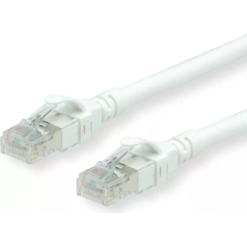 ROLINE - komutacinis kabelis - RJ-45 (M) į RJ-45 (M) - 30 cm - SFTP - CAT 6a - Baltas (21.15.2976)