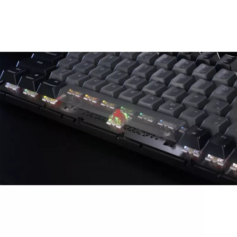 Mechaninė žaidimų klaviatūra CORSAIR K65 PLUS Wireless — Nordic Juoda, kompaktiškas išdėstymas, USB Type-A