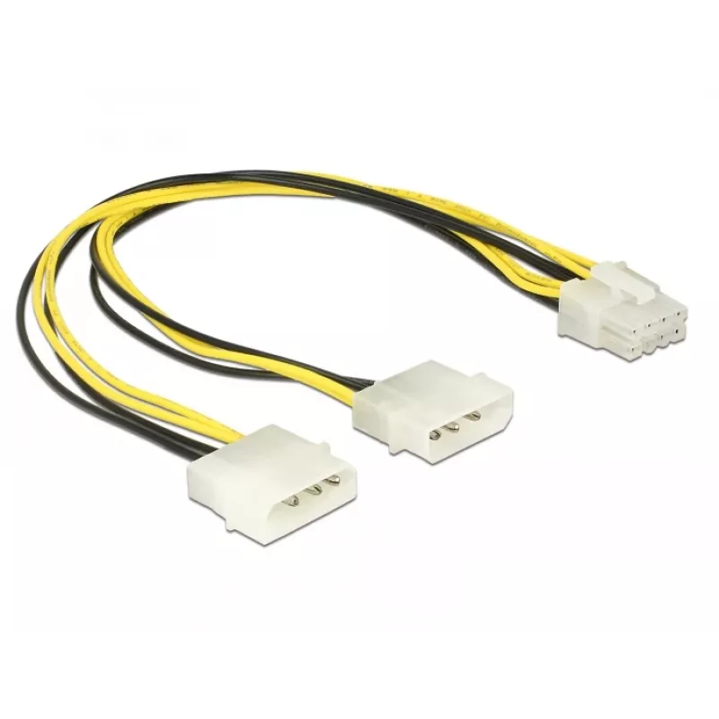Vidinis maitinimo kabelis DeLOCK 85453 0,3 m 8 kontaktų EPS12V (vyriškas)