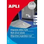 Lipnios etiketės APLI 10071 Sidabrinės 210x297 mm 20 vnt.