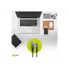 USB-A į Lightning kabelis GOOBAY 2 m, medžiaginis apvalkalas, 3,3 mm skersmuo, tamsiai pilka / sidabrinė