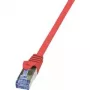 Tinklo kabelis LogiLink 1m Cat.6A RJ-45 S/FTP oranžinis