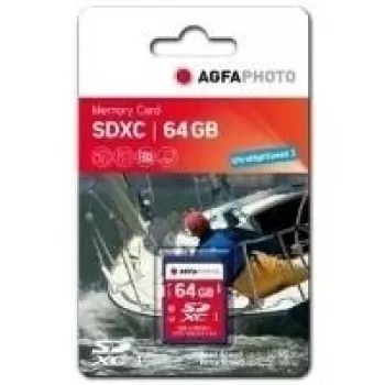 AgfaPhoto - Flash atminties kortelė - 64 GB - 10 klasė - SDXC UHS-I