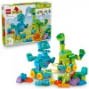 Konstrukcinis žaislas LEGO DUPLO 10451 Dinozaurai ant ratų, „3 viename“ rinkinys, 108 dalys, amžius 3+, aukštis 220 mm