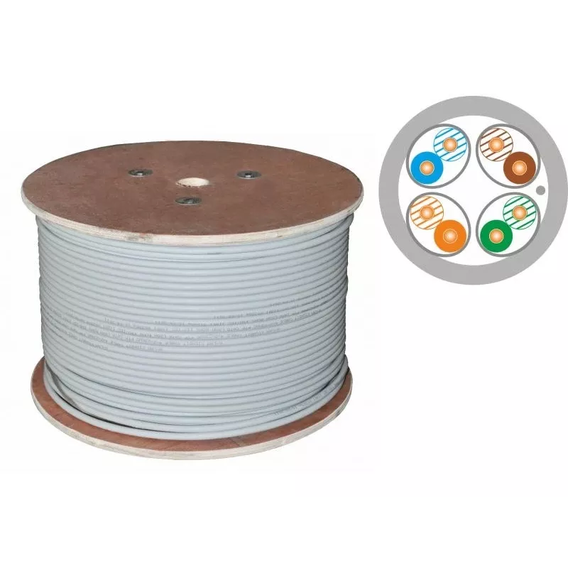 Ethernet laidas Alantec KIF6ALSOH500D Cat6a U/FTP 23 AWG LSOH 500 m 10 Gbps