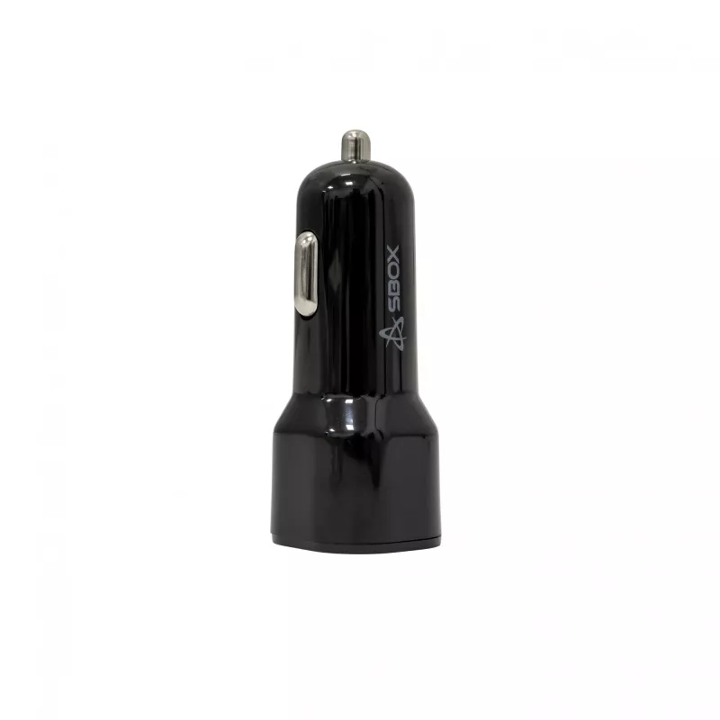 Automobilinis įkroviklis SBOX CC-038 38W juodas — dviejų prievadų USB maitinimo adapteris