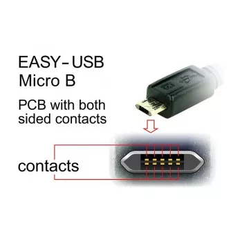 USB laidas DeLOCK 83857 USB 2.0 3 m USB A Micro-USB B Juoda