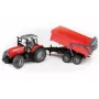 Traktoriaus modelis BRUDER Massey Ferguson 7480 su savivartė priekaba