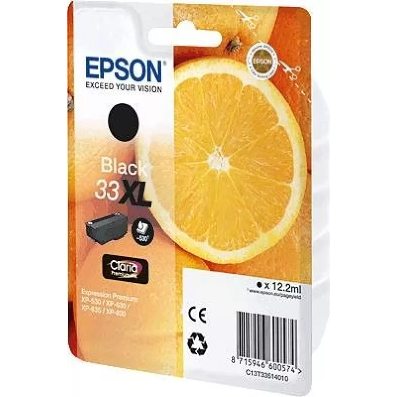 Epson Oranžinės C13T33514010 rašalo kasetė 1 vnt. Originali juoda