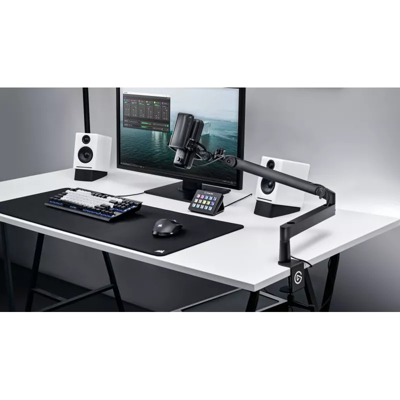 Mikrofono stovas Elgato Wave Mic Arm Low Profile — reguliuojamas žemo profilio stovas studijai ir transliacijoms