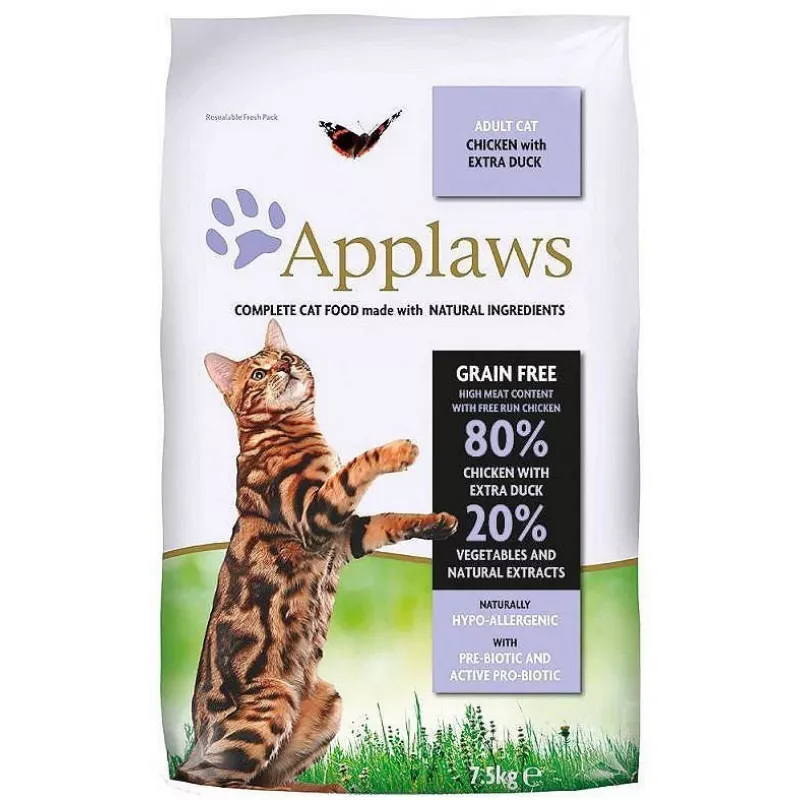 APPLAWS Vištiena su antiena - sausas kačių maistas - 7,5 kg