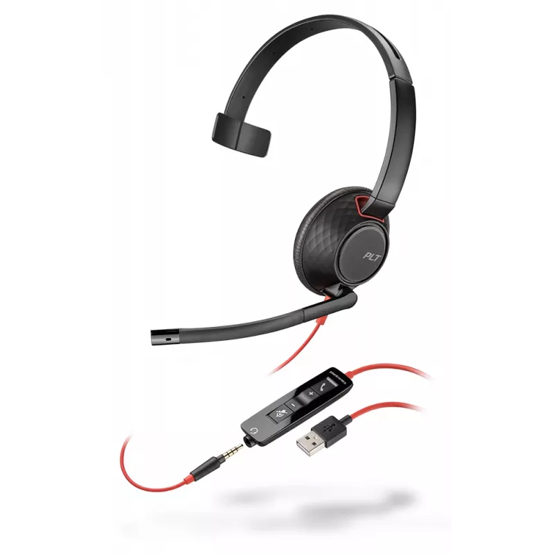 Headset Poly Juodawire 5210 Monaural USB-C