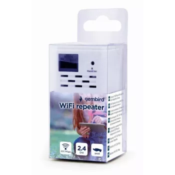 Tinklo kartotuvas Gembird WNP-RP300-03, 300 Mb/s, 2,4 GHz, 3 dBi vidinė antena, 1x RJ-45