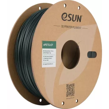 EPETG-CF 1,75mm JuodaISH GREEN 1kg ESUN 3D FILAMENTAS (EPETG-CF-P175BG1)