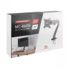 Maclean MC-860N Monitor Mount, su dujine spyruokle, 13-27, 8 kg, juoda