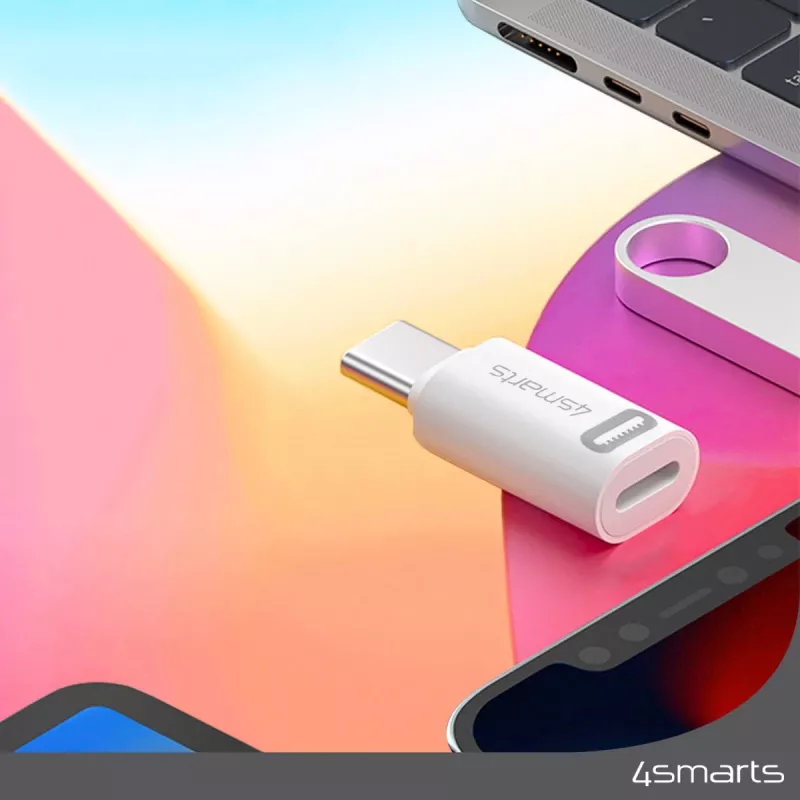 jungčių adapteris 4smarts 540711 Lightning USB-C baltas