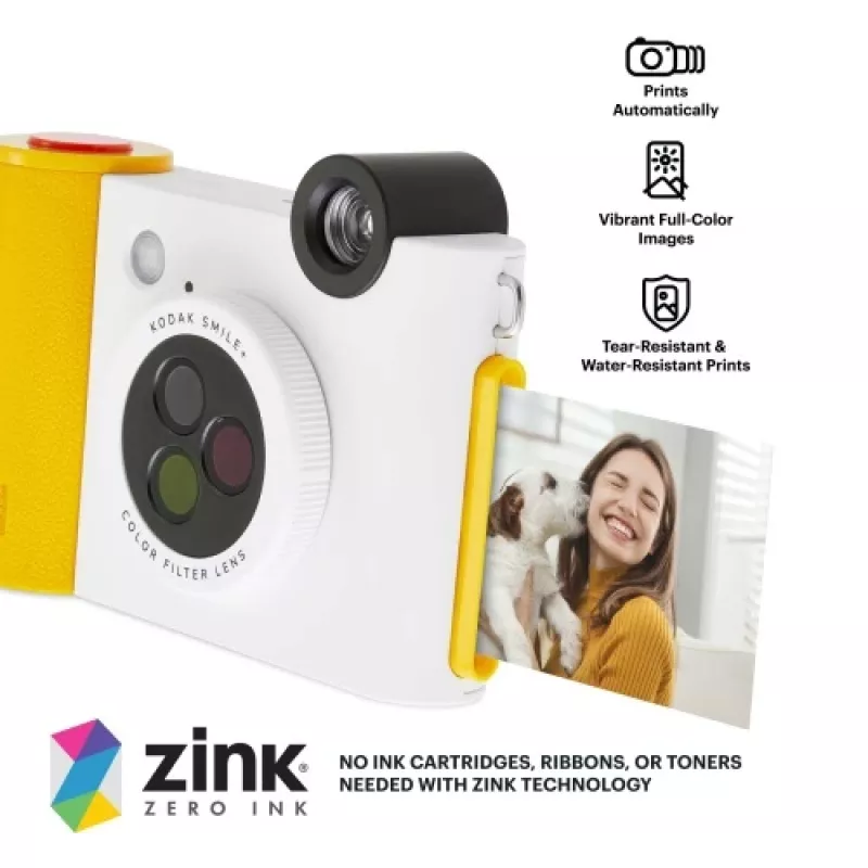 Kodak SMILE+ Momentinio spausdinimo kamera, 2x3'', Balta
