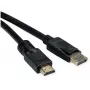 Vaizdo kabelio adapteris ROLINE 11.04.5776 7,5 m HDMI A tipo DisplayPort juodas