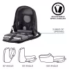 Kuprinė XDDESIGN Bobby Hero Small, apsaugota nuo vagystės, 11,5 l, planšetei iki 12,9 colio, PET/putplastis, juoda
