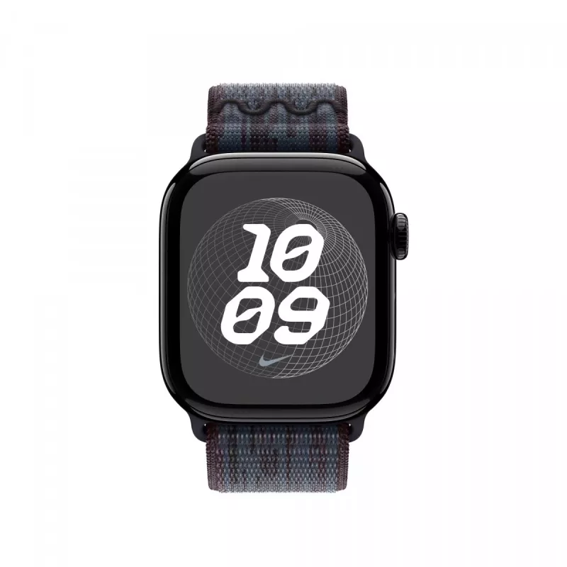 42 mm Juoda/Blue Nike Sport Loop