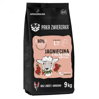 PAKA ZWIERZAKA Puppy Lamb with wild rose L - sausas šunų ėdalas - 9kg
