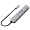 USB-C šakotuvas Unitek 7in1 aliuminis PD 100W 5 Gbps — daugiafunkcis adapteris su Power Delivery