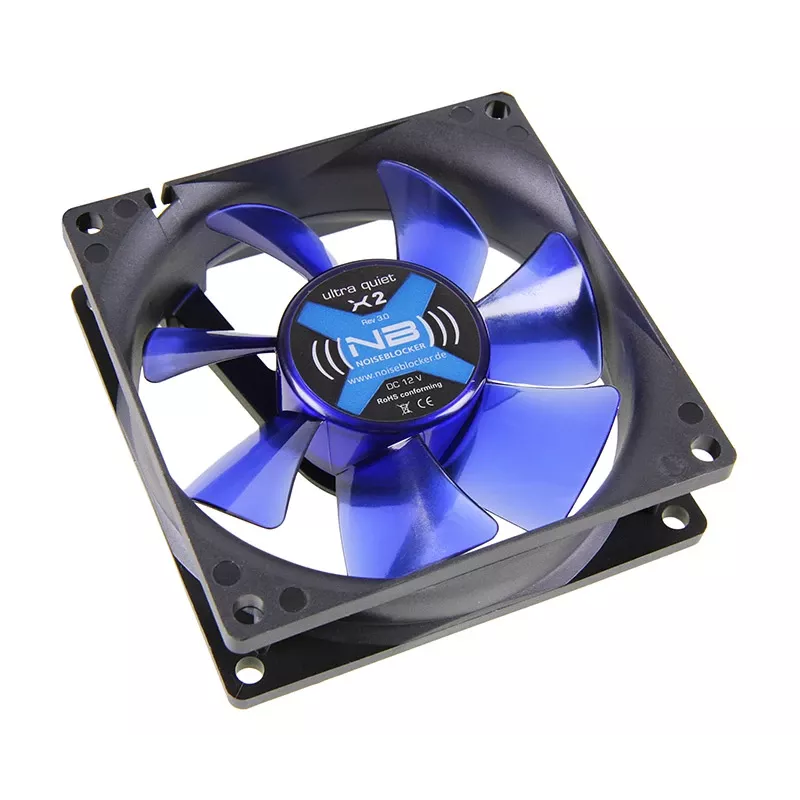 Ventiliatorius Noiseblocker JuodaSilentFan X2 8 cm 1800 RPM 45 m³/h juodas