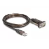 Adapter USB 2.0 Type-A į Serial RS-232 D-Sub 9 kontaktų kištukas DeLOCK 62646