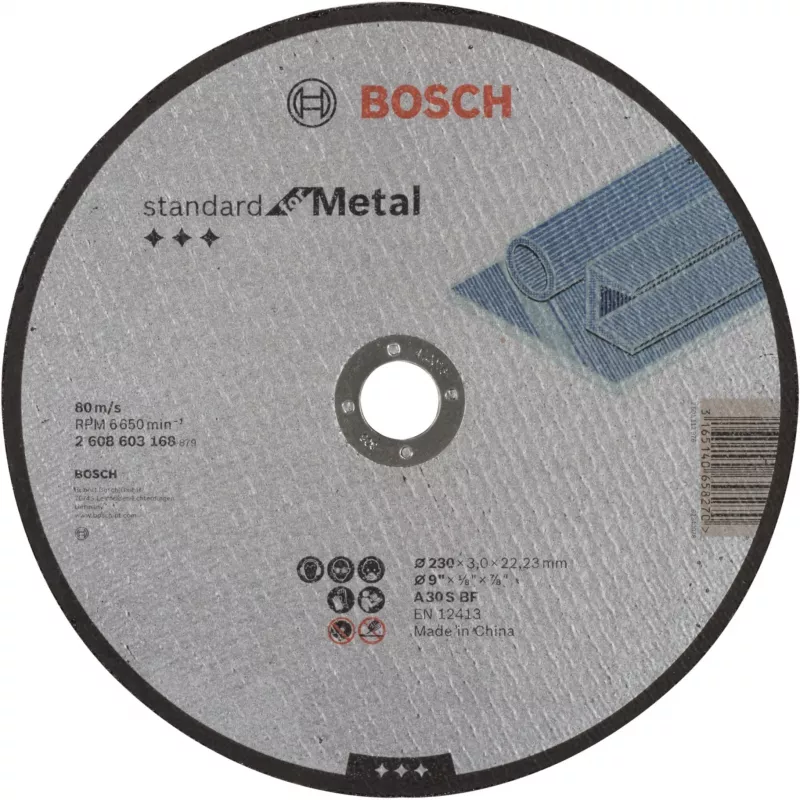 Pjovimo diskas Bosch A 30 S BF Plokščias centras Ketaus Spalvotasis metalas Plienas