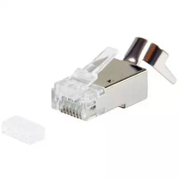 Ekranuotas RJ45 kištukas EQUIP Cat 8.1, vyriškas, sidabrinis, 50 vnt., 11.7×22.5 mm, 3.7 g