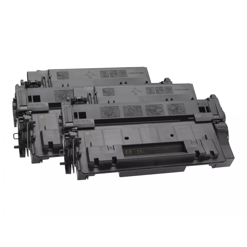 HP 55X 2 vnt. rinkinys didelio našumo juodos Originalios LaserJet tonerių kasetės