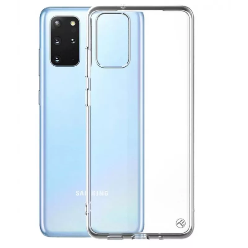 Silikoninis „Tellur“ dėklas „Samsung S20 Plus“ – skaidrus, minkštas apsauginis dėklas