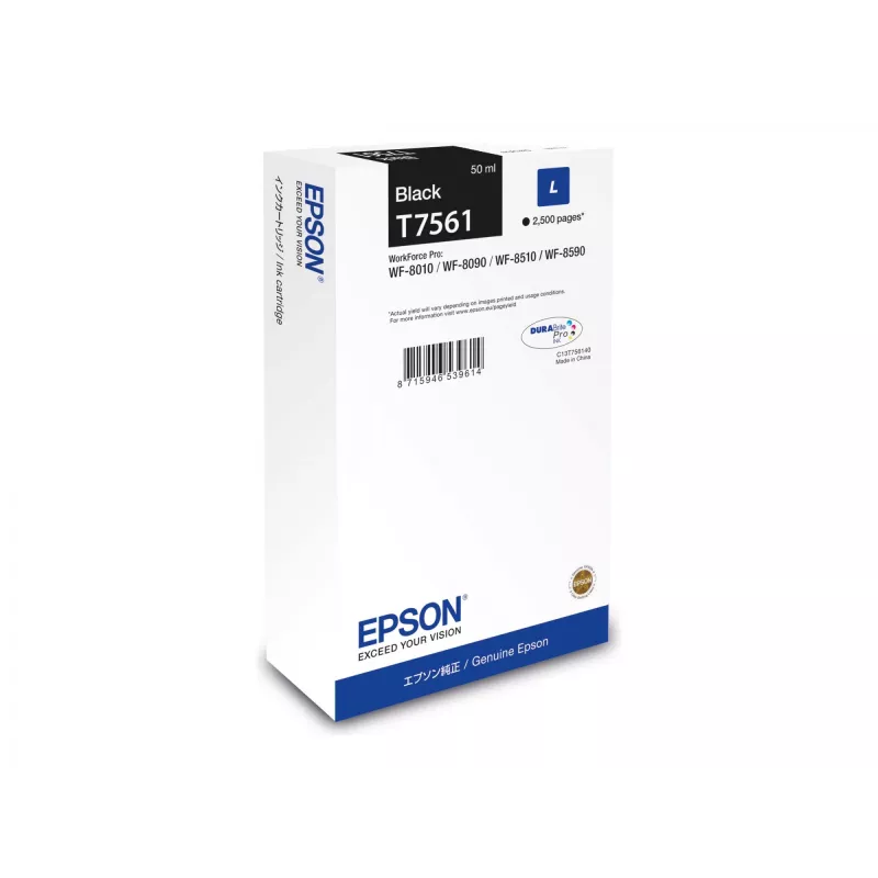 Epson C13T75614N rašalo kasetė 1 vnt. Originali juoda