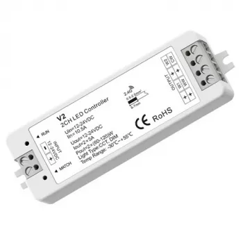 V2 valdiklio imtuvas 12-24V, 2x5A