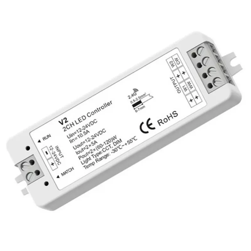 V2 valdiklio imtuvas 12-24V, 2x5A