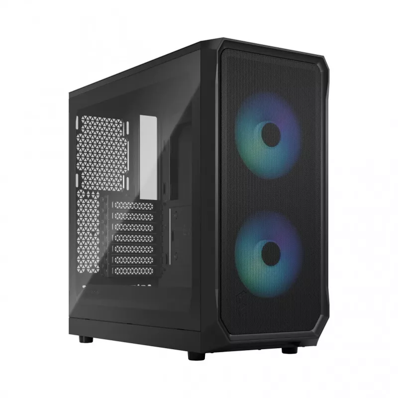 Fractal Design Focus 2 RGB Grūdinto stiklo vidutinis bokštas ATX PC korpusas - juodas