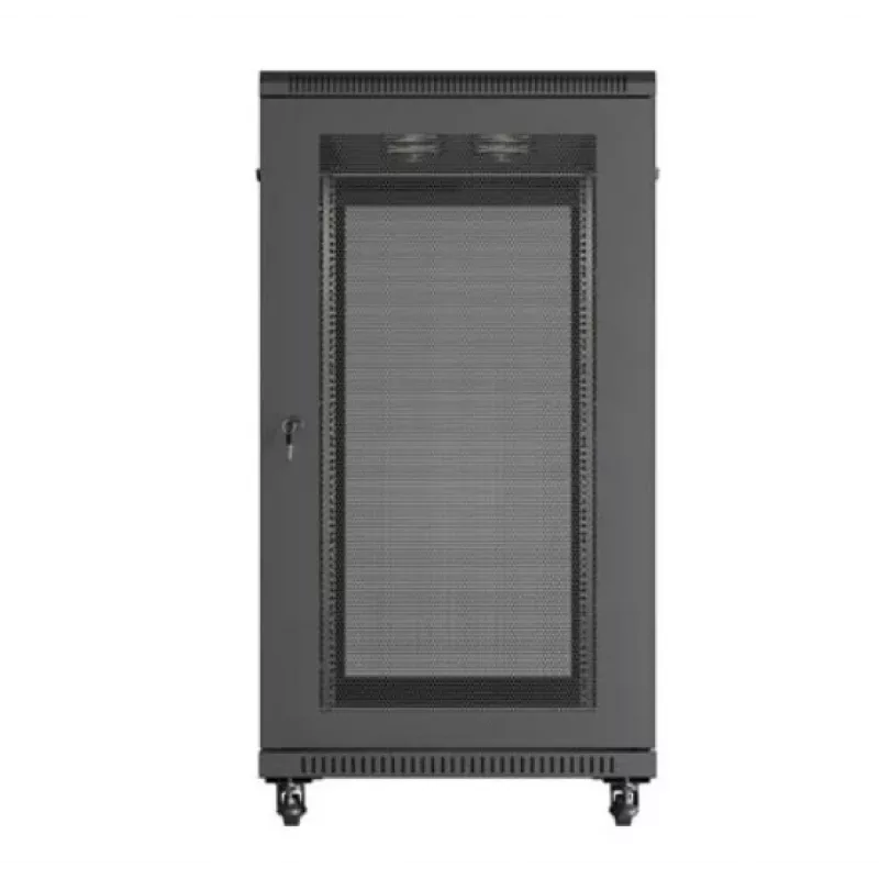 19 colių stovo spinta LANBERG FF01-6222-23B 22U 600x1200 mm juoda, perforuotos durys
