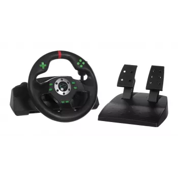 Esperanza EGW101 žaidimų valdiklis, vairas Playstation, Playstation 3, skaitmeninis USB, juodas, žalias