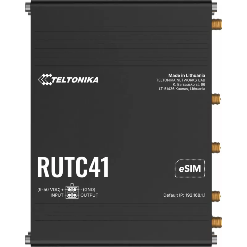 Maršrutizatorius TELTONIKA RUTC41 4G LTE EDGE, pramoninis mobilusis maršrutizatorius RUTC41000000