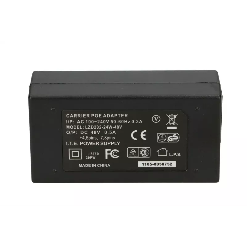 Extralink PoE maitinimo šaltinis POE-48-24W, 48V, 0,5A, 24W, komplekte laidas