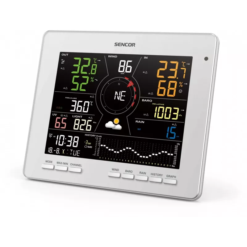 SWS 16600 WiFi 7-in-1 orų stotelė