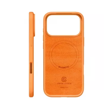 Apsauginis MagSafe dėklas Crong, skirtas iPhone 17 Pro — oranžinis