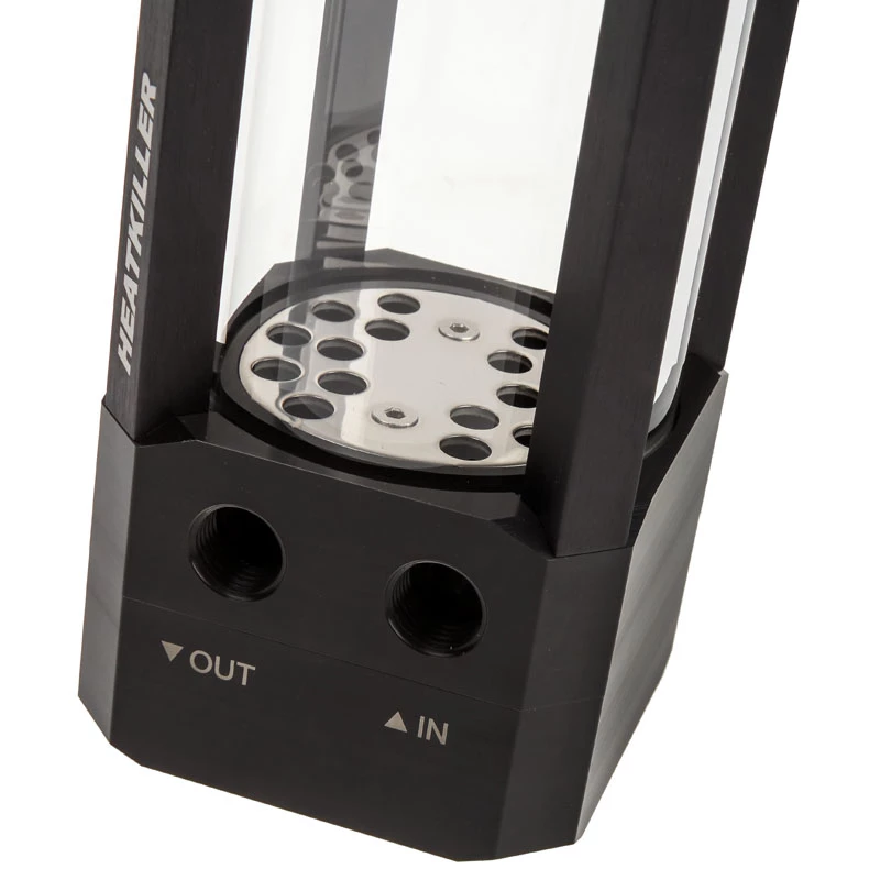 CPU vandens blokas Watercool heatkiller — aliuminis, juodas, permatomas, aušinimo skysčio 0,25 l, 70×70×117,3 mm