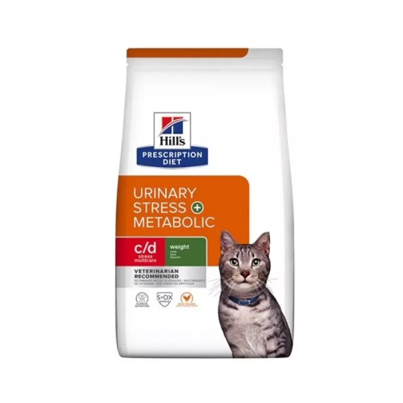 HILL'S Feline c/d Šlapimo sistemos stresas + Metabolinis - Sausas kačių ėdalas - 3 kg