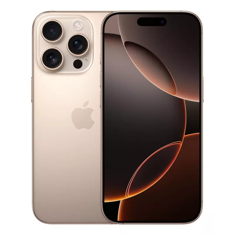 Išmanusis telefonas Apple iPhone 16 Pro 6,3 colio 512GB, A18 Pro, 48MP, Dual SIM, IP68, Smėlio spalvos