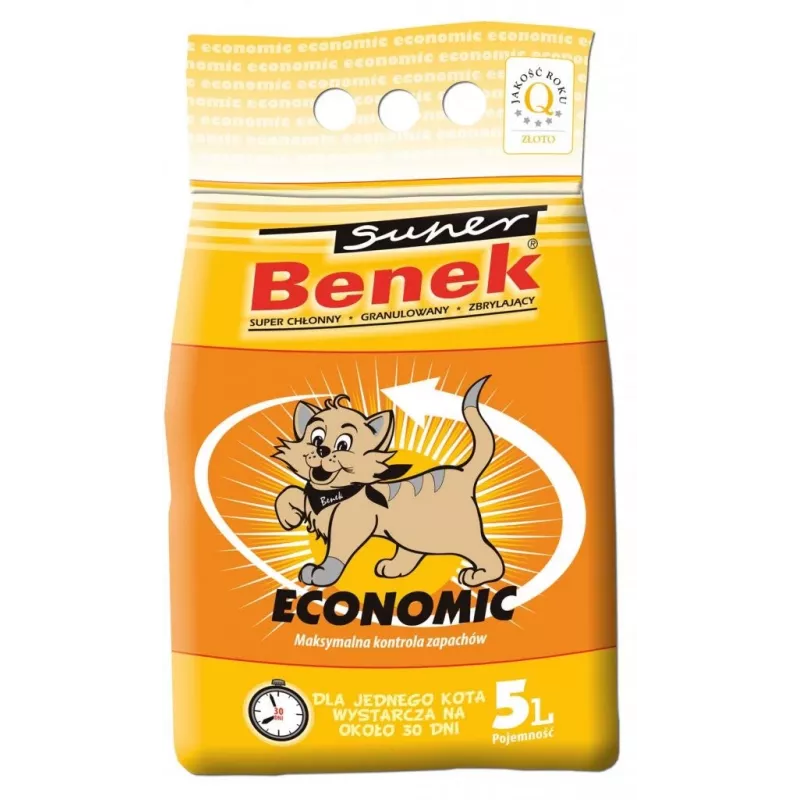 Kačių kraikas CERTECH CERTECH Super Benek granulės 5 L pilkas bentonitas, kvepiantis, nedulka